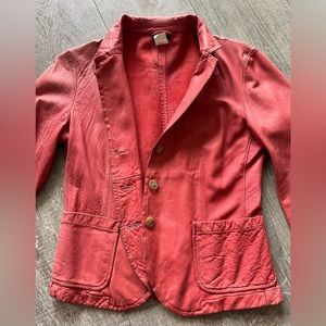 Pink Leather Blazer